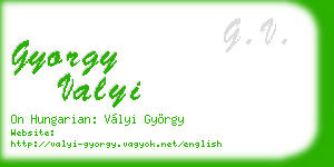 gyorgy valyi business card