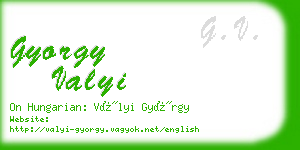 gyorgy valyi business card